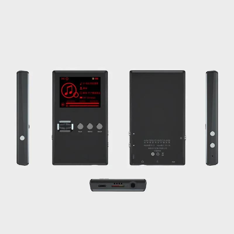 Přenosný HIFI hudební přehrávač DSD256 24BIT 192KHz Bezztrátové dekódování Hudební Walkman MP3 128G Rozšíření paměti Přehrávání s dekódováním CUE