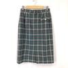 80s-90s Vintage Burberrys tight skirt knee length 9 M dark green check(USED)