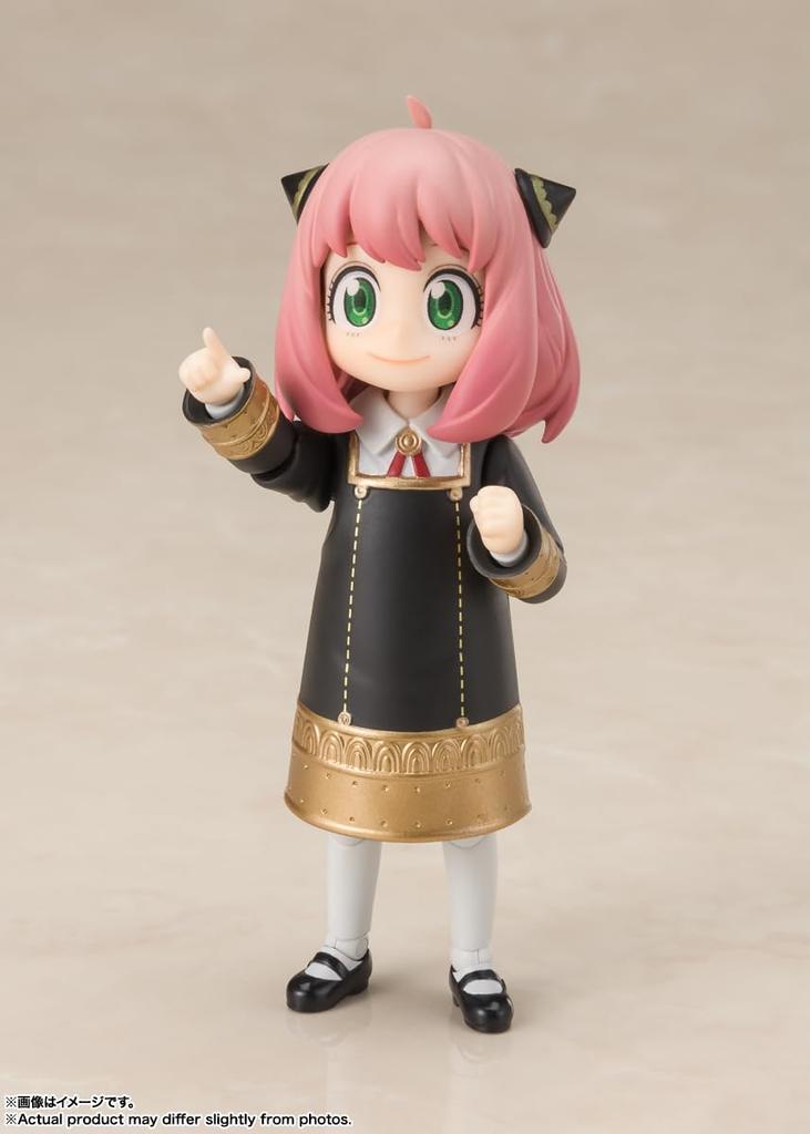 TAMASHII NATIONS Anya Forger 80mm malovaná pohyblivá figurka SHFiguarts SPY×FAMILY -Verze Seifuku- Přibl.. ABS a PVC