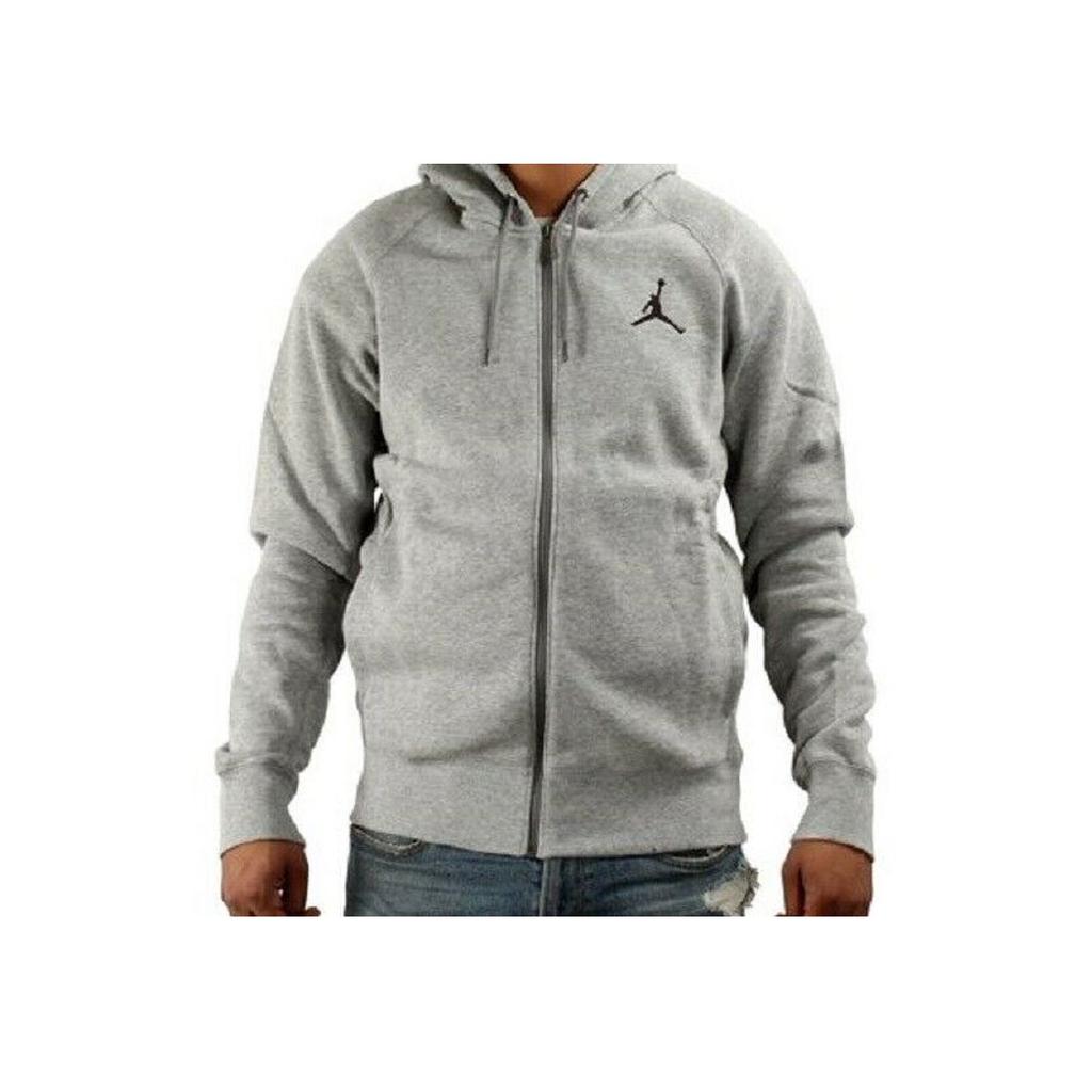 Jordan Air Fleece-Lined Basketball Hoodie Jacket Men Outerwear Grey 845861-063