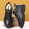 New Winter Men's Boots Thickened Versatile Cotton Shoes Casual Padded Snow Boots Male Leather Shoes Outdoors Non Slip Shoe Botas