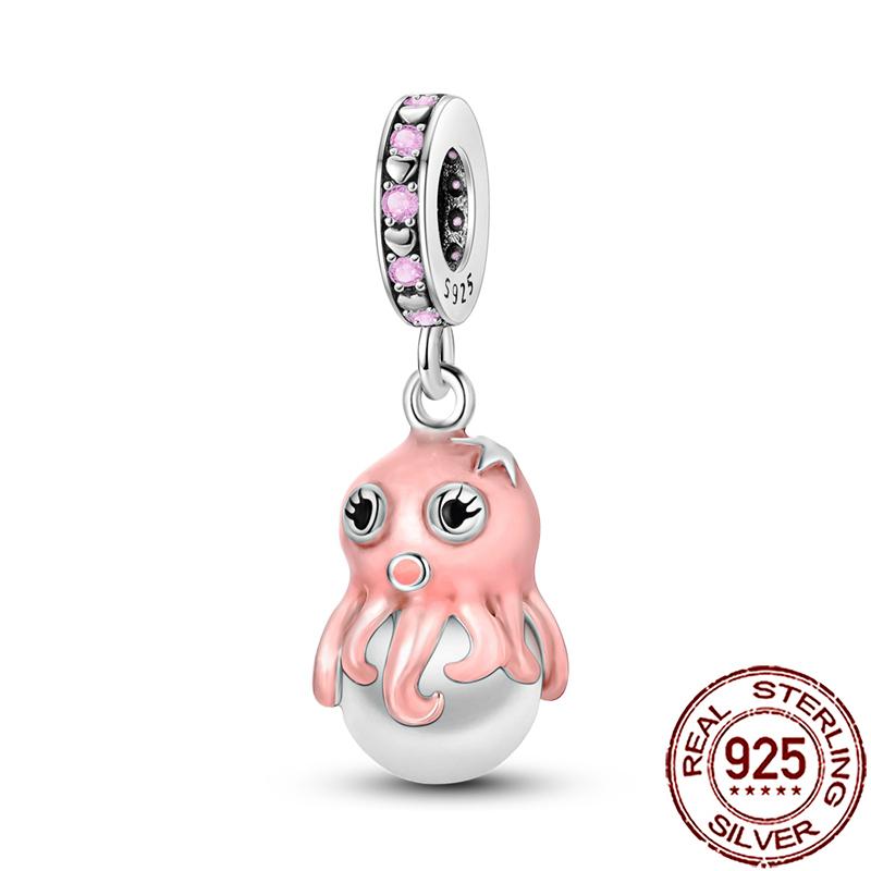 Uroki Oceanu Miedziana Rozgwiazda Muszla Ślimaka Ośmiornica Żółw Morski Ryba Koraliki Pasują do Bransoletki Naszyjnika Kobiety DIY Biżuteria