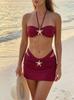 Sling three-piece set 1011 new bikini European and American sexy bikini solid color split swimsuit bikini