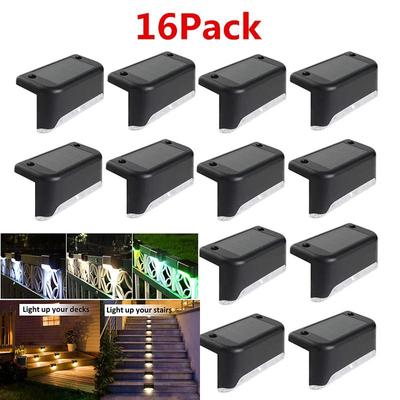 Luce solare a LED Luci per gradini impermeabili per esterni Faretti solari per esterni da giardino Illuminazione decorativa per recinzione, patio, scale, cortile