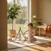 Lagerfeuer Spielset Holz Spielzeug Grillset für Kleinkinder, Spielzimmer, Kindergarten