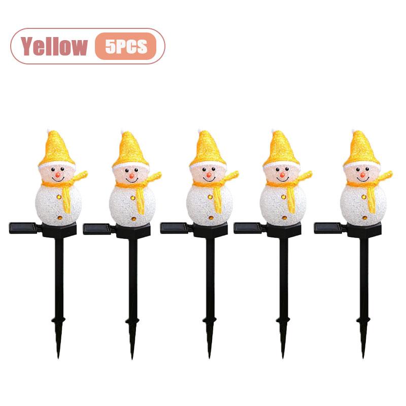 Solar Powered Christmas Snowman Lawn Stake Light Outdoor Garden Decor Ground for Yard Patio Holiday Atmosphere Lighting
