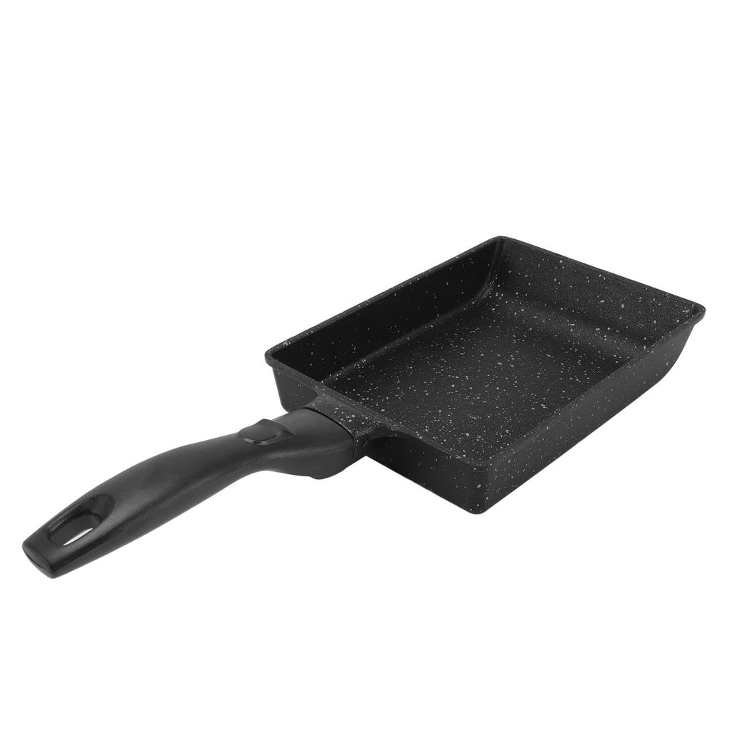 Rectangular Frying Pan Thickened Aluminum Alloy Nonstick Coating Cooking Pan for Steak Egg Roll