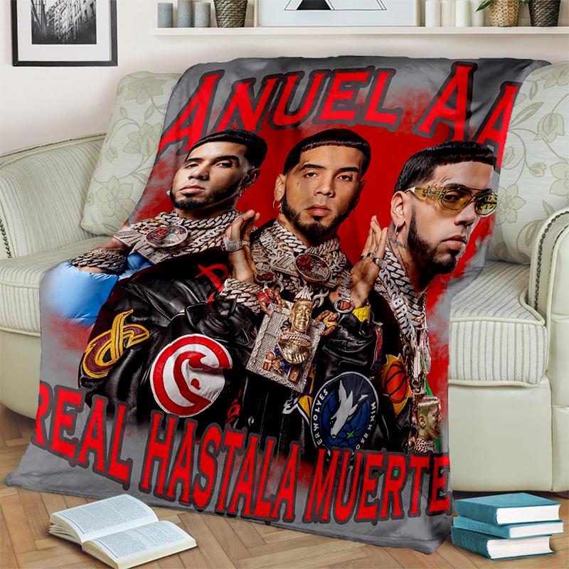 Free Anuel AA Rapero Hip Hop Singer Manta, manta suave para el hogar, dormitorio, cama, sofá, picnic, viaje, oficina, manta para niños