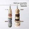Hanging Cap Storage Organizer 10 Clips Adjustable Rope Hat Rack Holder for Wardrobe Bedroom Travel Daily Use