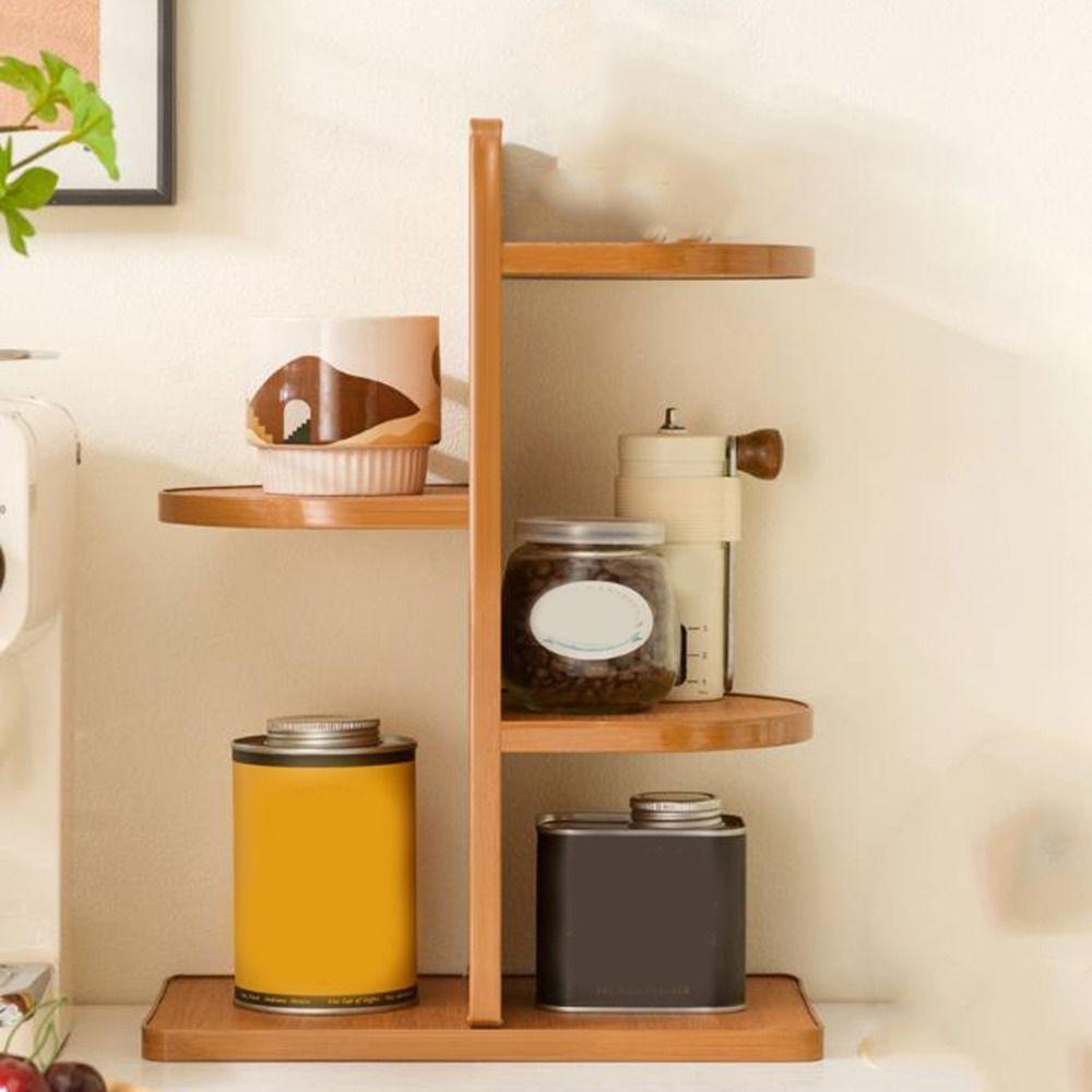 Multifunctional Large Capacity Spice Storage Rack Anti-drop Space Saving Cup Holder Decorative Seasoning Bottle Holder Kitchen