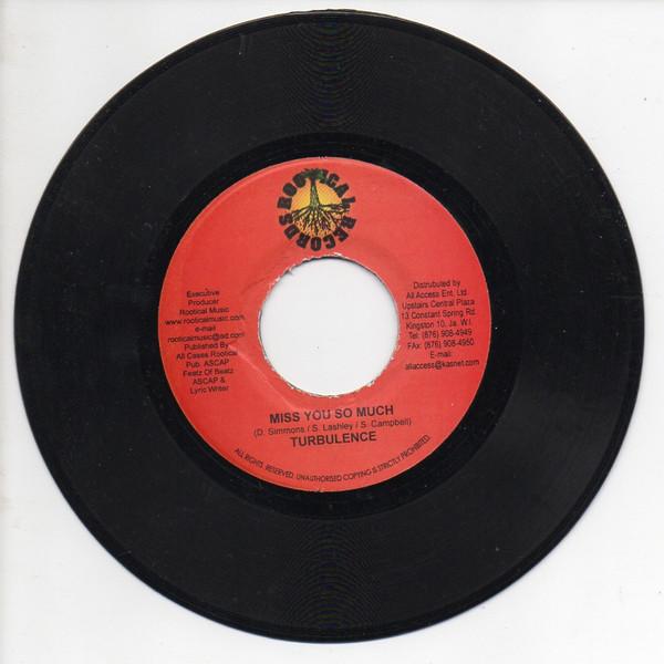 

7inch Record TURBULENCE / JAH WILL - Miss You So Much / Love Potion none Rootical Record Jamaica Reggae, Ska & Dub Used