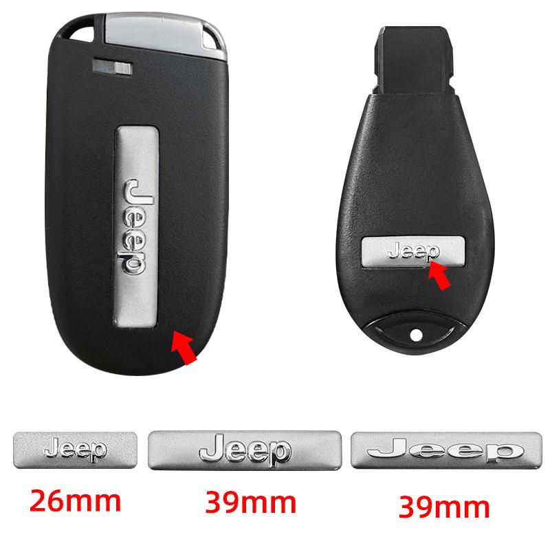 26mm 39mm Car Remote Key Logo Emblem Stickers Accessories For Jeep Wrangler Grand Cherokee Compass Wagoneer Gladiator Avenger JK ALQ1
