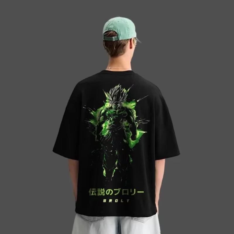 Dragon Ball Anime Broly Oversized Cotton Tshirt Men and Women Breathable High Quality Y2K Short Sleeve Summer Tshirts Unisex