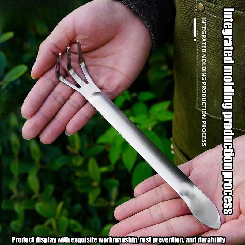 Stainless Steel Bonsai Rake, Household Hand Rake, Soil Pressure Knife, Bud Picking Tool, Bonsai Making Loosening Artifact