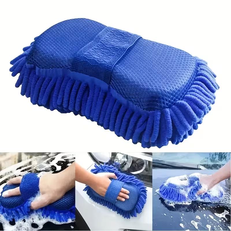 Super Absorbent Car Wash Gloves Premium Chenille Microfiber Wash Sponge Scratch-Free Ultra Absorbent Cleaning Glove Car Cleaning
