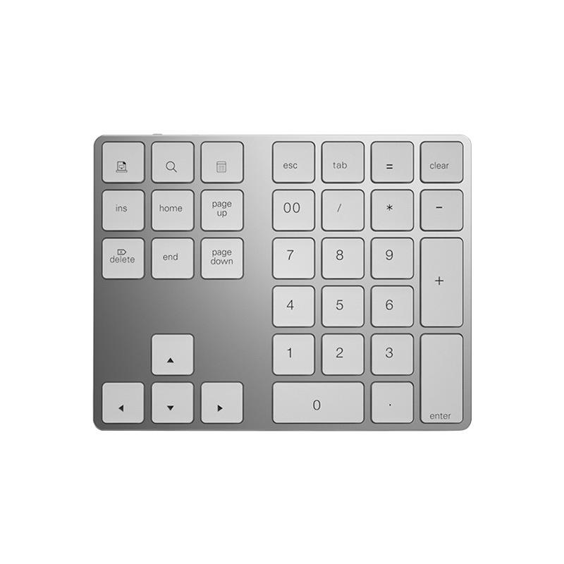 Bluetooth Mini Wireless Keyboard - Silent, Portable, Aluminum Alloy, Compatible with Laptops, iOS, Mac, and External Devices