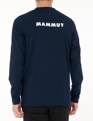Mammut QD Logo Print Long Sleeve T-shirt, CE, Asian Fit, Men's, 1016-01630, Marine