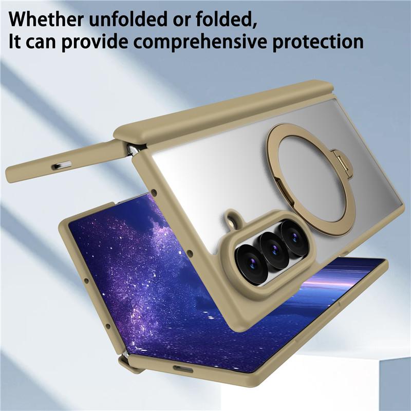 For Samsung Galaxy Z Fold 8 Ultra 5G Case For Magsafe Magnetic Ring With Screen Glass Case For ZFold 8 Fold8 Ultra Hinge Cover