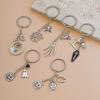 SHIXIN 6Pcs/Set Gothic Cross Pumpkin Head Ghost Pendant Key Ring Women Men Skull Claw Keychain New Halloween Pendant Accessories