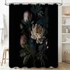 Floral Shower Curtain Botanical Flower Pattern Waterproof Bathroom Decor Vintage Nature Art Print Washroom Curtain Backdrop