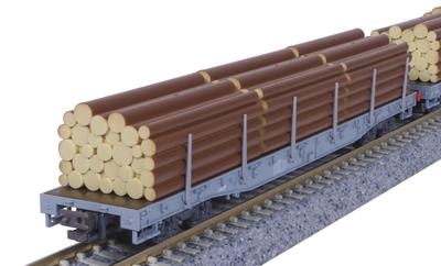 KATO N Gauge Rhaetian Railway Flatcar Log Carrier Set Model Railway Freight Car R-w 4-Car 10-1891