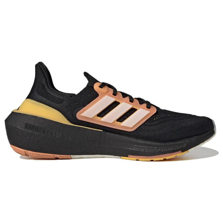 New Adidas Ultra Boost Light Core Black White Tint Screaming Orange HQ8595
