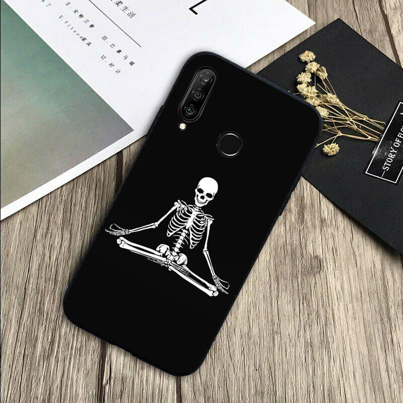 Skeleton Art For Huawei Nova 8i 11i 12i 12s 9 10 SE Y60 Y70 Y90 Y72 Y73 Y61 Y91 P60 Pro P30 P40 Lite Case