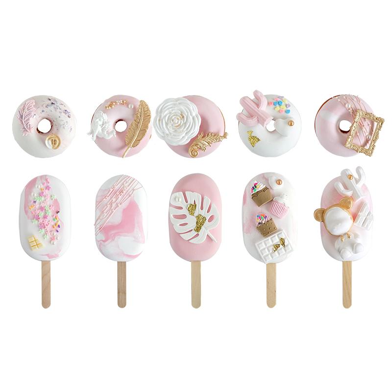 Simulation Donut Fake Cake Window Decoration Fake Snack Ice Cream Donut Food Photographi Prop Artificial Ice Cream