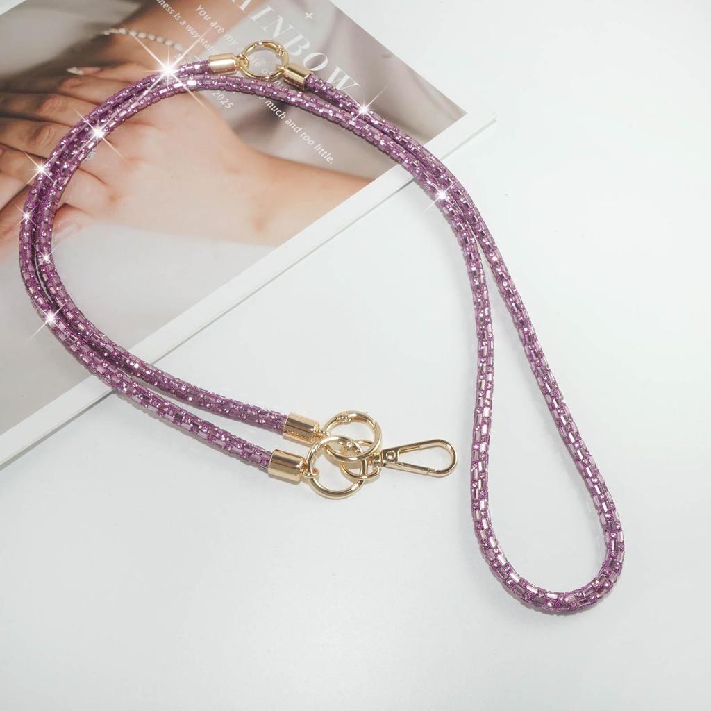 Hot Sale Fashionable 3-in-1 Rhinestone Crossbody Lanyard: Wear as Bracelet or Necklace with Long & Short Multifunctional Chain