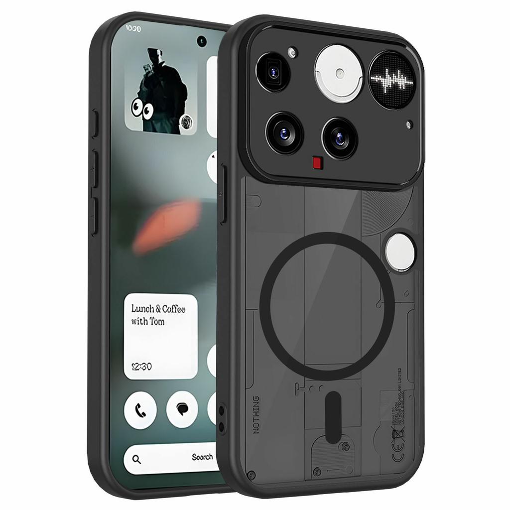For Nothing Phone (3) 5G Magnetic Case Skin Touch Matte Translucent PC + TPU Anti-Drop Phone Cover