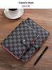 Authentic Cross Pattern A5 Notebook, Loose-Leaf A7 Checkered Planner, A6 Leather Notebook with Horizontal Ruled Pages