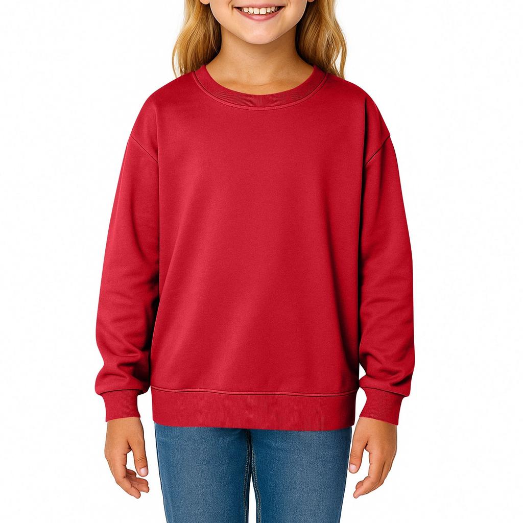 Dziecięca Moda Jednolity Kolor Długi Rękaw Okrągły Dekolt Bluza Z Kieszeniami Casualowa Bluza Top Dla Dorosłych