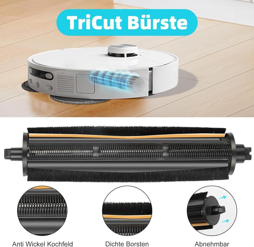 Tricut Brush Compatible For Dreame L10s Pro Ultra Heat, L10 L20 L30 L40 X30 X40 D20 Ultra, F10, Mova E30 E40 P10 P50 Pro Ultra
