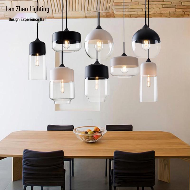 Modern Minimalist Nordic Pendant Light - Glass Lamp for Restaurant, Bar, Living Room, Bedroom, or Store