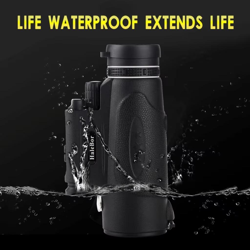Outdoor Day Night Vision Monocular, Weatherproof Hiking Telescope, Waterproof Optical Scope