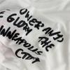 Korean Lazy Style Women's Off-Shoulder Letter Print Sun Protection Long-Sleeve T-Shirt