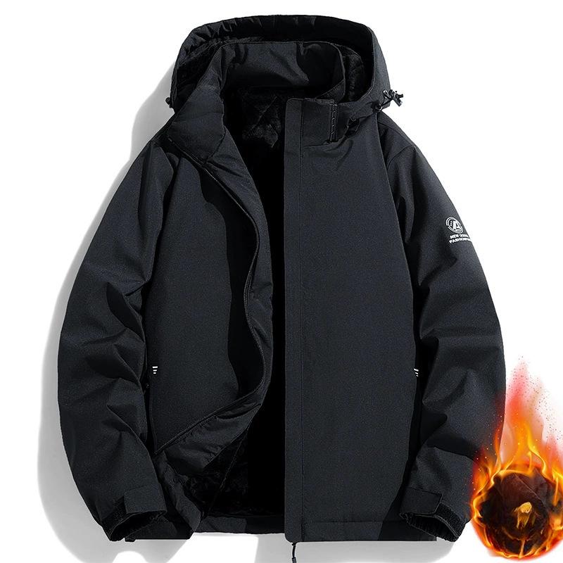 Νέο Ανδρικό Αθλητικό και Καθημερινό Μπουφάν Μπουφάν για Φθινόπωρο και Χειμώνα, Υπαίθρια Ορειβασία, Αντιανεμικό, Μοντέρνο Μονόχρωμο και Ευέλικτο