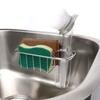 Stainless Steel Sink Hanging Basket Rounded Corners Sponge Storage Basket Sink Drain Rack  for Home