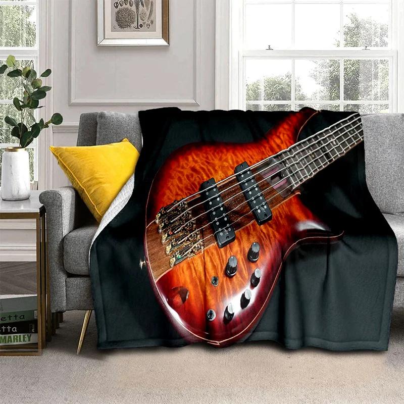 HD Classical Guitar Electric Guitar Blanket,Soft Throw Blanket for Home Bedroom Bed Sofa Picnic Travel Office Cover Blanket Kids