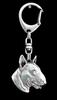 Bull Terrier, Bully III - Silver-plated Key Ring with a Dog In a Gift Box, Handbag Decoration, Backpack Pendant by Art-Dog Brand