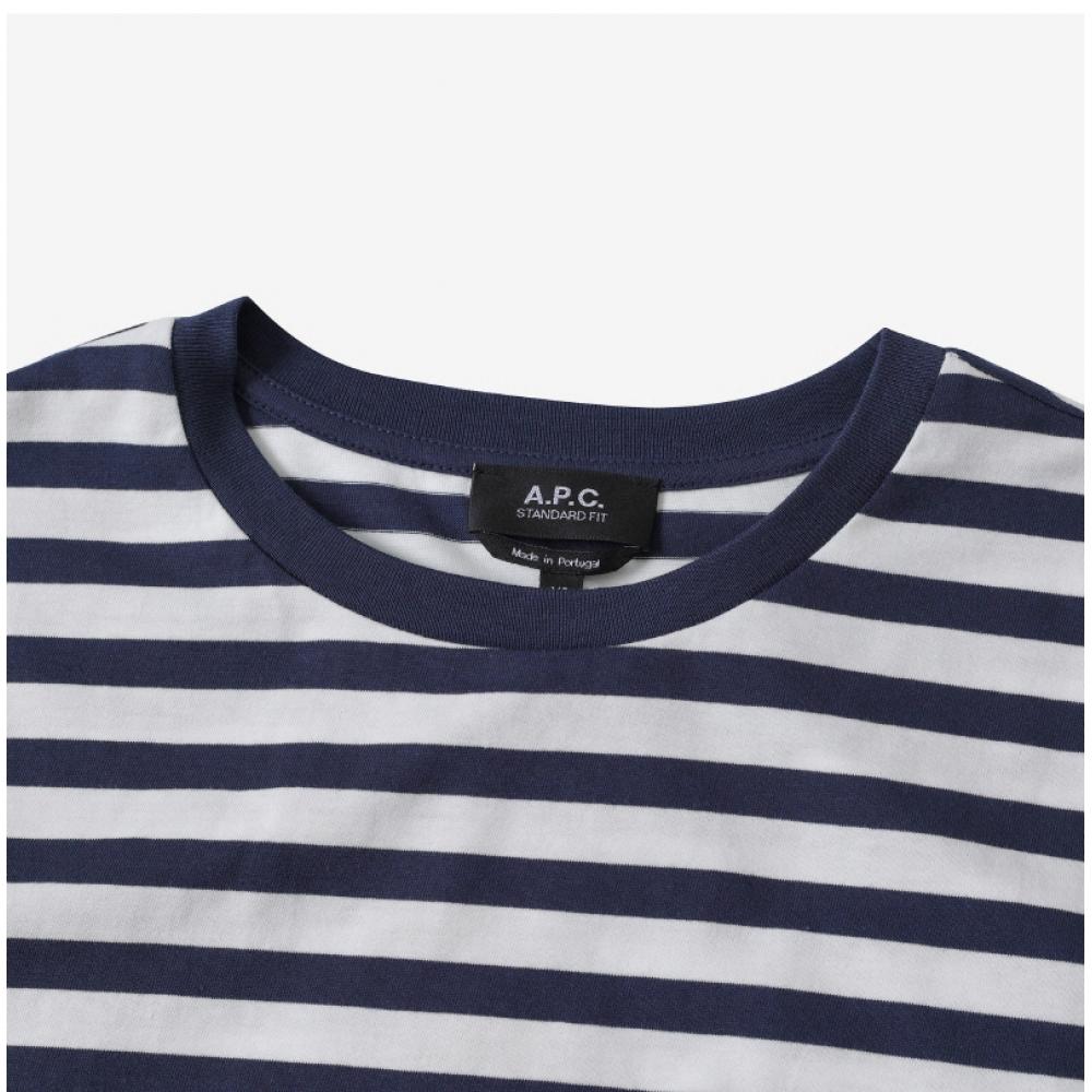 Apesse Cohbz M26419 Iak Dark Navy Raye Stripe Brody Standard Union Short Sleeve Tee