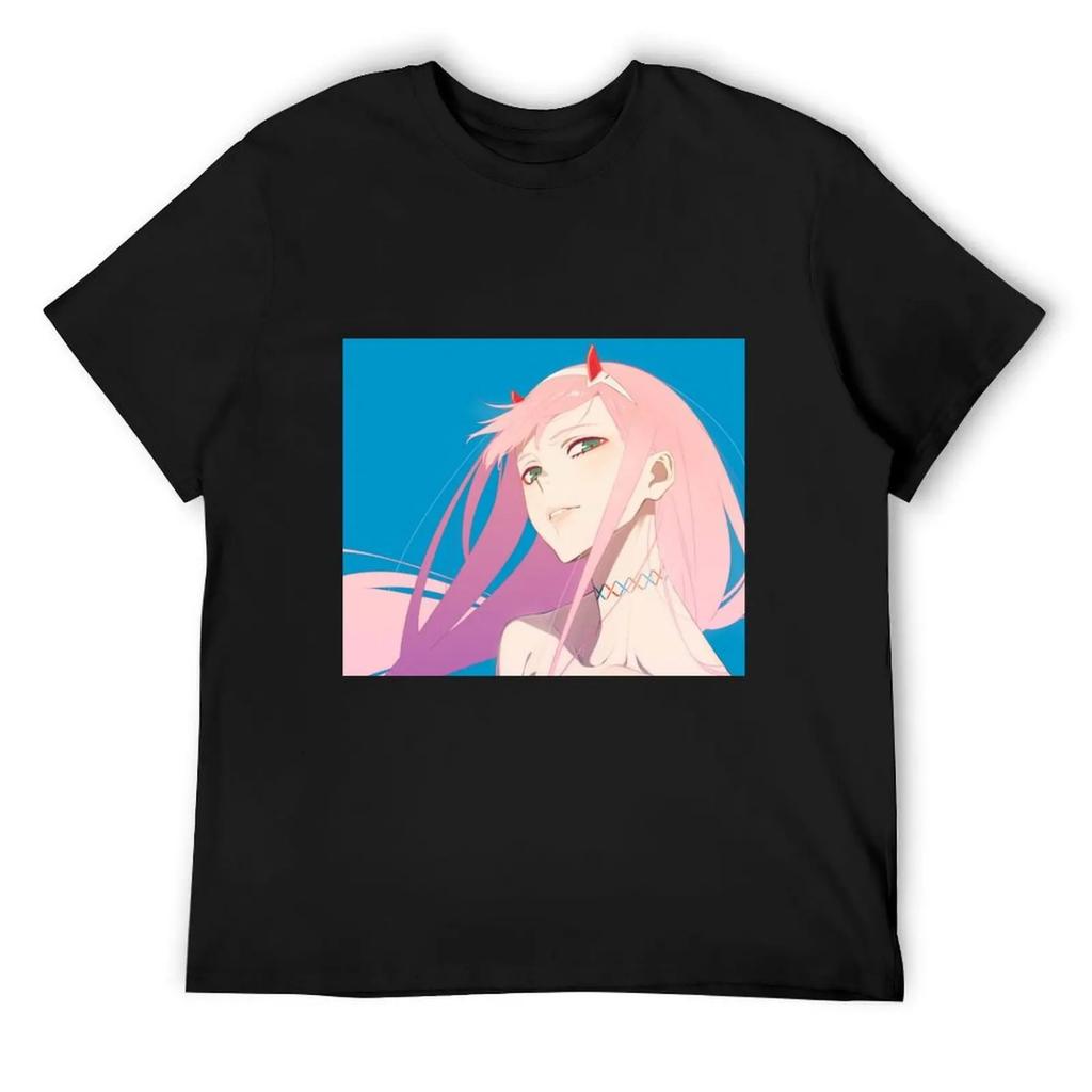 - Zero Two T-Shirt new edition cute clothes blue archive Luxury man plain white t shirts men