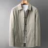Frühling und Herbst Neue Nylon Elastische Trendy Trenchcoat Herren Mittel und Lang Trenchcoat Schlank Junge Männer