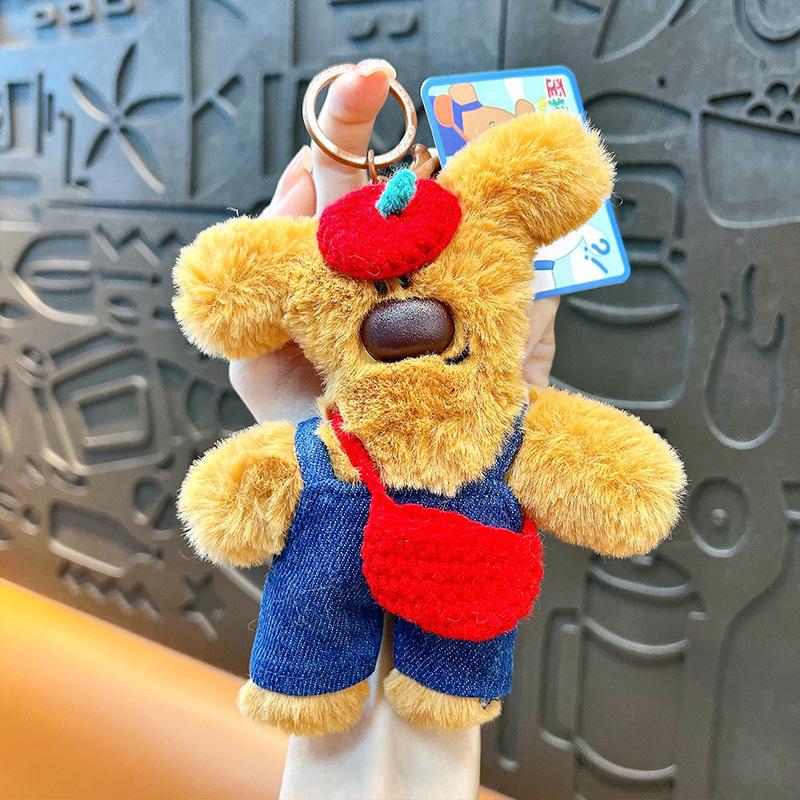 

Берет Кривая Голова Кукла Собака Брелок Пара Подвеска для Сумки Шарм для Сумки кофейный