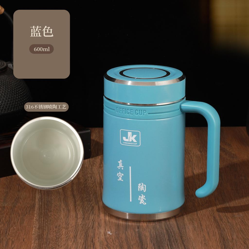 Water Bottle Stainless Steel Thermos Cup High-grade Business Office Water Cup Large Capacity Tea Cup with Handle