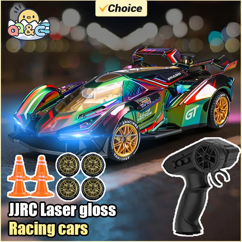 non-toxic JJRC 2.4G RC Racing Drift Car Dazzing With Lights Spray Model Kids Toys 4WD Remote Control High Speed Vehicle children Birthday Gift
