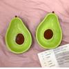 1pcs New Cute Avocado Ceramic Plate Tableware Dessert Plate Snack Plate Salad Bowl Photo Props