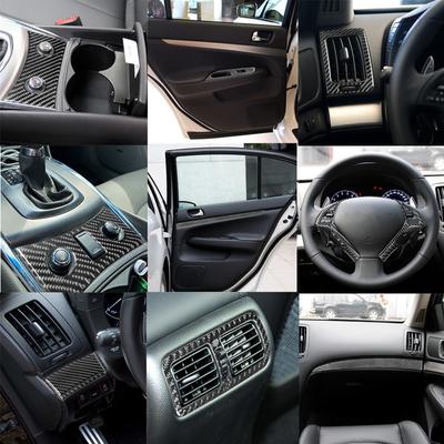 For Infiniti G37 SEDAN 2010-2013 Car Interior Carbon Fiber Protection Trim Sticker Left Hand Drive Styling