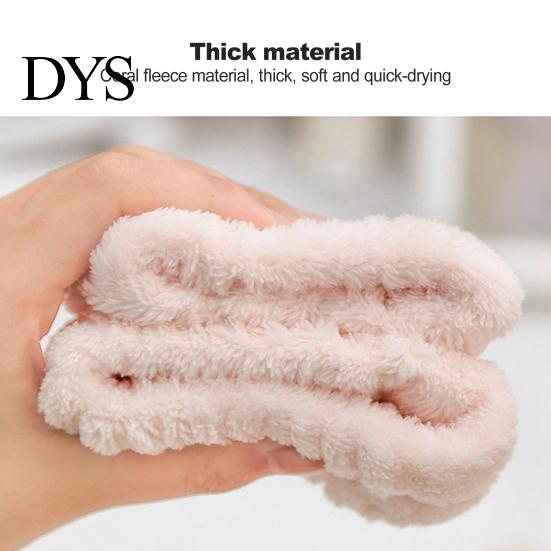 Makeup Wristbands 2Pcs Face Wash Super Soft Highly Absorbent Elastic Allergy Free Quick Dry Coral Velvet Wrist Wraps Washing Home Supplies Towel Bands