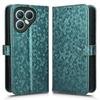 For TECNO Pova 7 Pro 5G Wallet Case Dot Pattern Imprint PU Leather Phone Cover with Wrist Strap